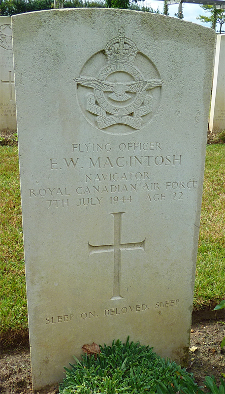 F/O Ernest William MacIntosh<br/><br /><br />died July 7th, 1944